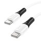 USB кабель Hoco X82, 2xUSB тип-C, 100 см, 60 Вт, 3 A, білий, силіконовий, #6931474768605 Прев'ю 1