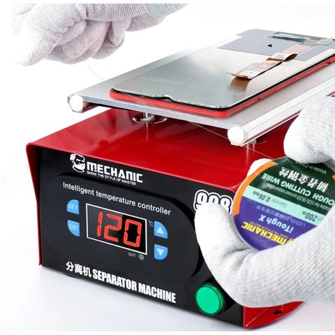 LCD Touch Screen Glass Separator Mechanic MC998, (with vacuum pump, for LCDs up to 7") Preview 2