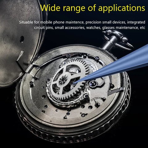 Mounting Tweezers Mechanic TI-15, (titanium alloy, curved, 140 mm) Preview 5