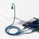 USB Cable Baseus Superior, (USB type-A, USB type C, micro USB type-B, Lightning, 150 cm, 3.5 A, dark blue, silicone, 3 in 1) #CAMLTYS-03 Preview 3