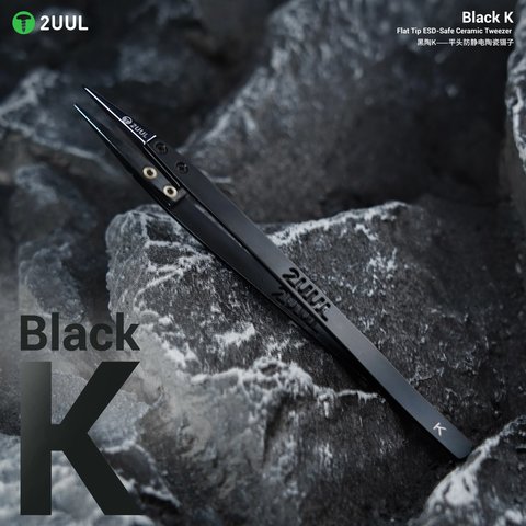 Pinzas para smd 2UUL TW32 Black K, recta, cerámica, 150 mm Vista previa  3