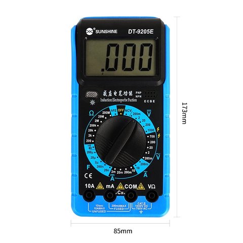 Multímetro Sunshine DT-9205E, digital Vista previa  8