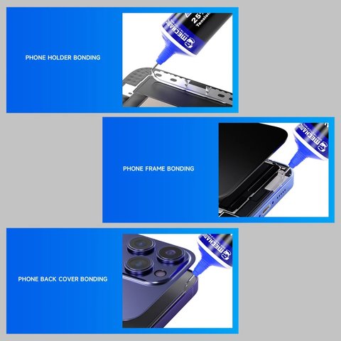 Adhesivo Mechanic R7, de alta temperatura, transparente, para pegar tapas traseras, para marcos de pantalla, 60 ml Vista previa  3