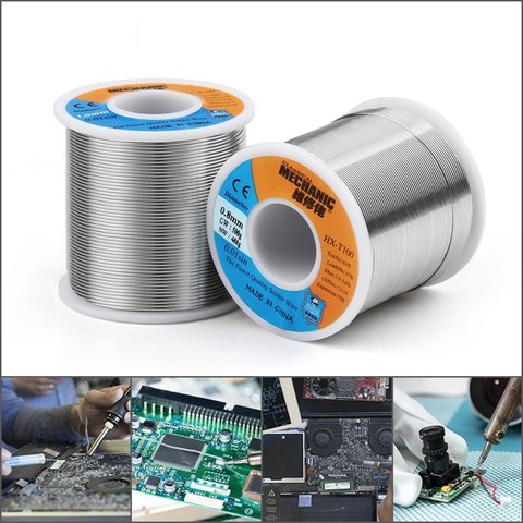 Estaño Mechanic HX-T100, Sn 63% , Pb 37%, flux 1-3%, 1,0 mm, 500 g Vista previa  3
