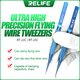 Pinzas para smd RELIFE RT-15C, curvada, aleación de titanio, 140 mm Vista previa  1