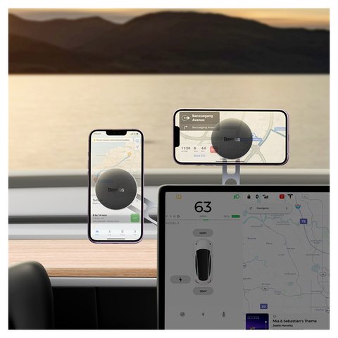 Держатель Baseus T-Space Folding Magnetic, магнитный, клейкая основа, серебристый, #C40151300S11-00 Превью 3