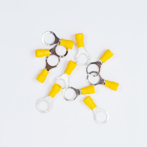 Наконечник RV 2,0-8, 8 мм, кільцевий, ізольований, жовтий, 10 шт., 1,5-2,5 мм² Прев'ю 1