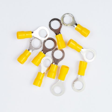 Наконечник RV 5,5-8, 8 мм, кільцевий, ізольований, жовтий, 10 шт., 4-6 мм² Прев'ю 1