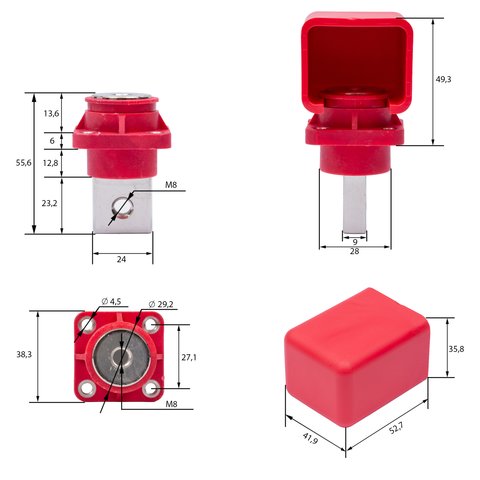 Клемма силовая, 300 A, комплект Превью 1