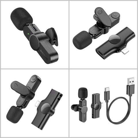 Мікрофон петличний Borofone BKF12, безпровідний, з кліпсою, Lightning Прев'ю 1