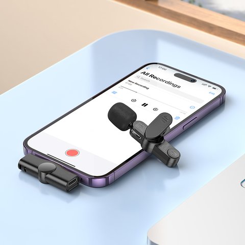 Мікрофон петличний Borofone BKF12, безпровідний, з кліпсою, Lightning Прев'ю 3