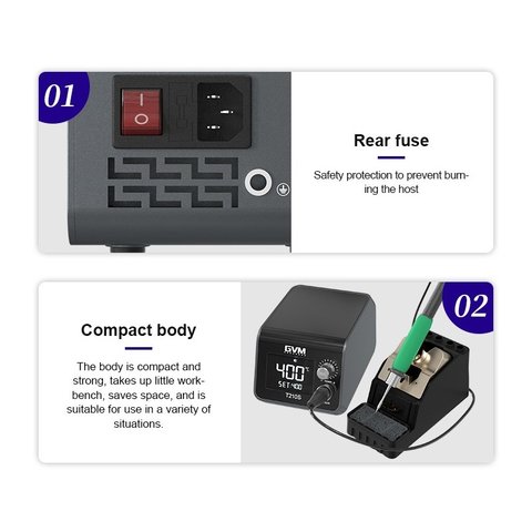 Паяльна станція GVM T210S, цифрова, 120 Вт Прев'ю 7