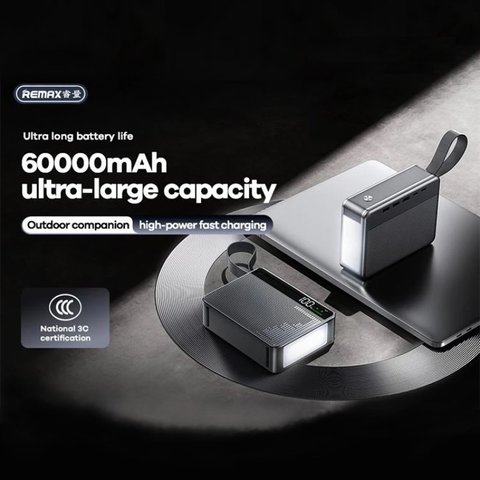 Power bank Remax FP-6, 60000 мАч, 100 Вт, черный, Quick Charge, Power Delivery (PD), #6954851250005 Превью 3